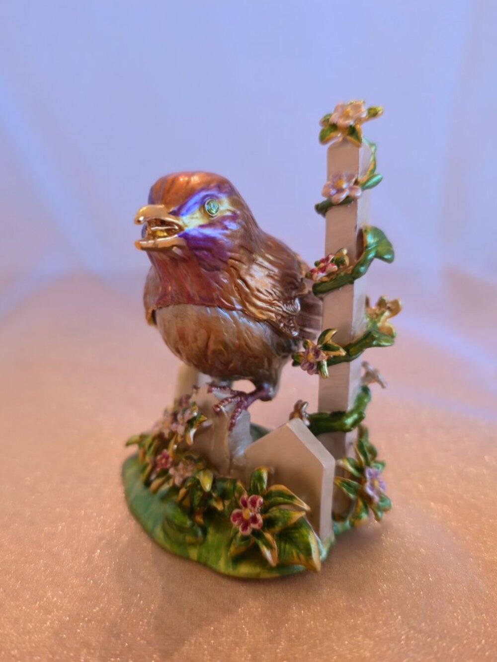 Joan Rivers Collection Flights Of Fantasy Enameled Trinket Box Robin